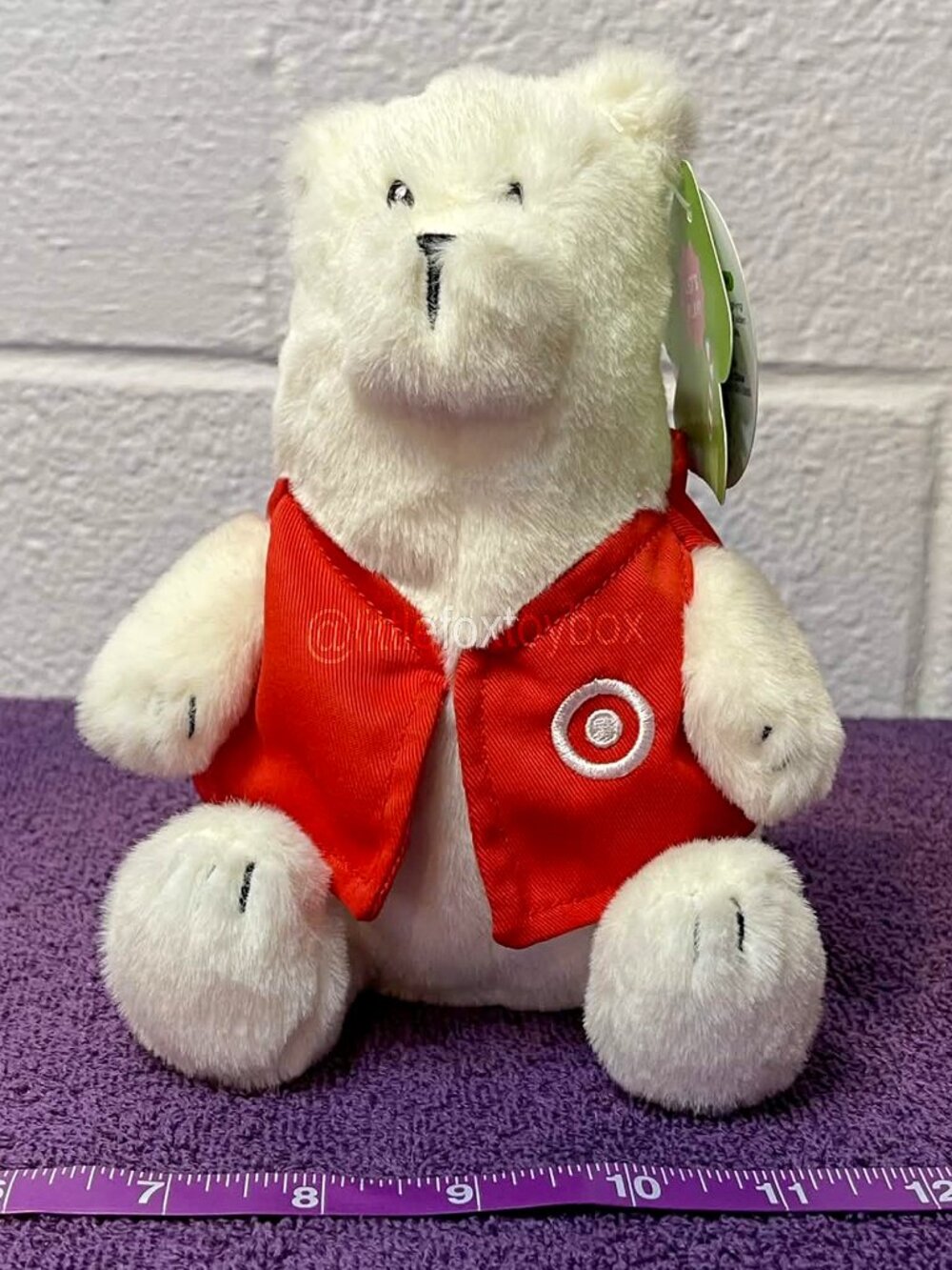 Target GiggleScape Polar Bear Plush 2024 Red Bullseye Vest Holiday WT ESSA Cute